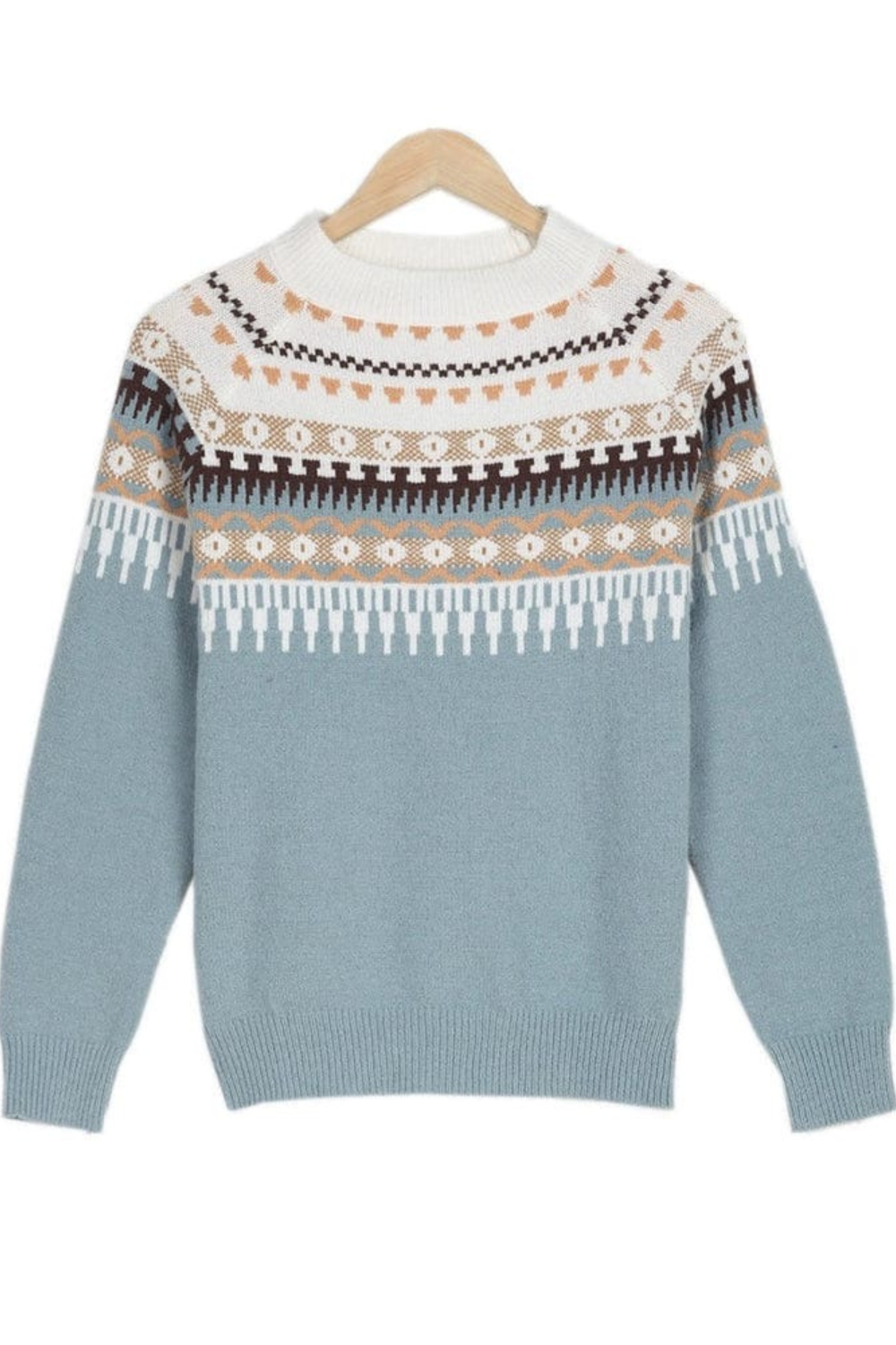 Elise | Women’s Fair Isle Knit Sweater | Pastel