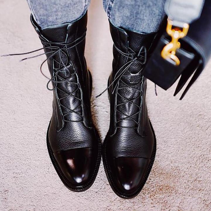 Isla | Women's Lace-Up Leather Ankle Boots