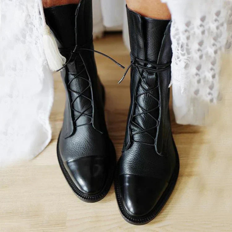 Isla | Women's Lace-Up Leather Ankle Boots