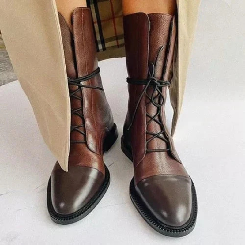 Isla | Women's Lace-Up Leather Ankle Boots