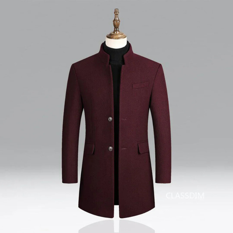 Leon | Men's Elegant Wool Blend Overcoat