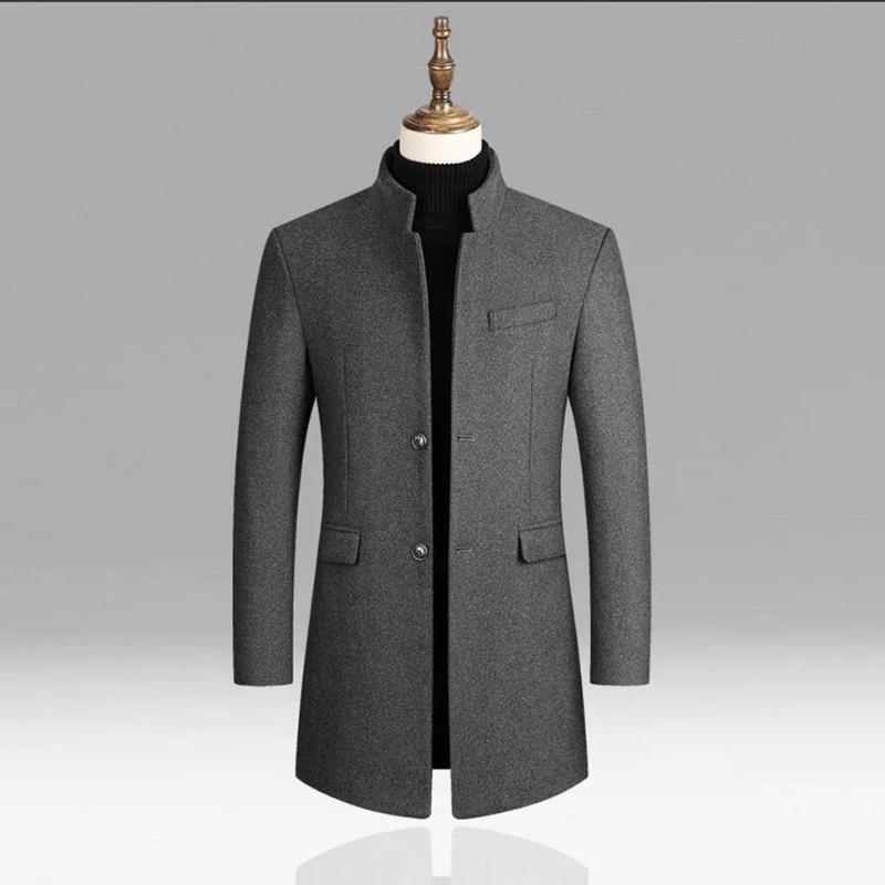 Leon | Men's Elegant Wool Blend Overcoat