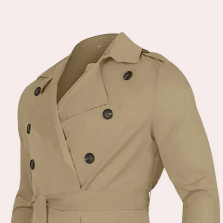 Victor | Men's Classic Double-Breasted Trench Coat