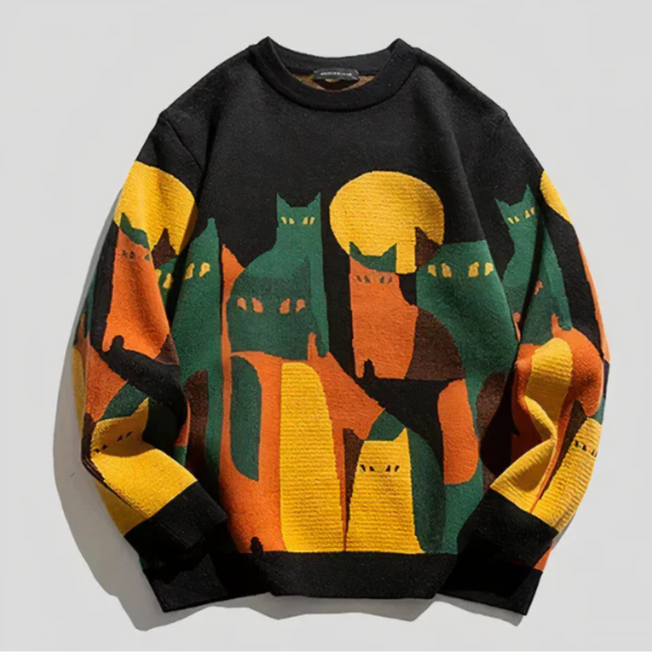 Jade | Women’s Trendy Sweater | Cat Print