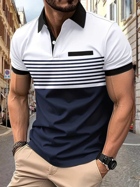 Killian | Men’s Striped Polo Shirt | Summer